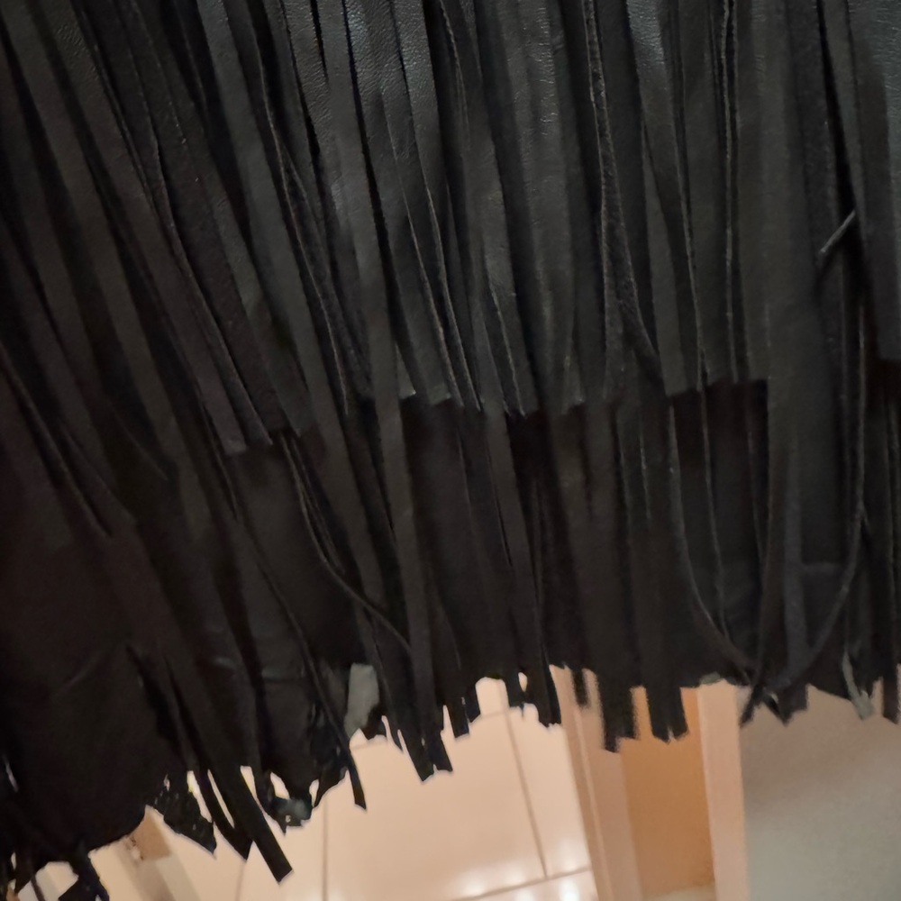 Trouvé vegan leather fringe skirt - Picture 9 of 10